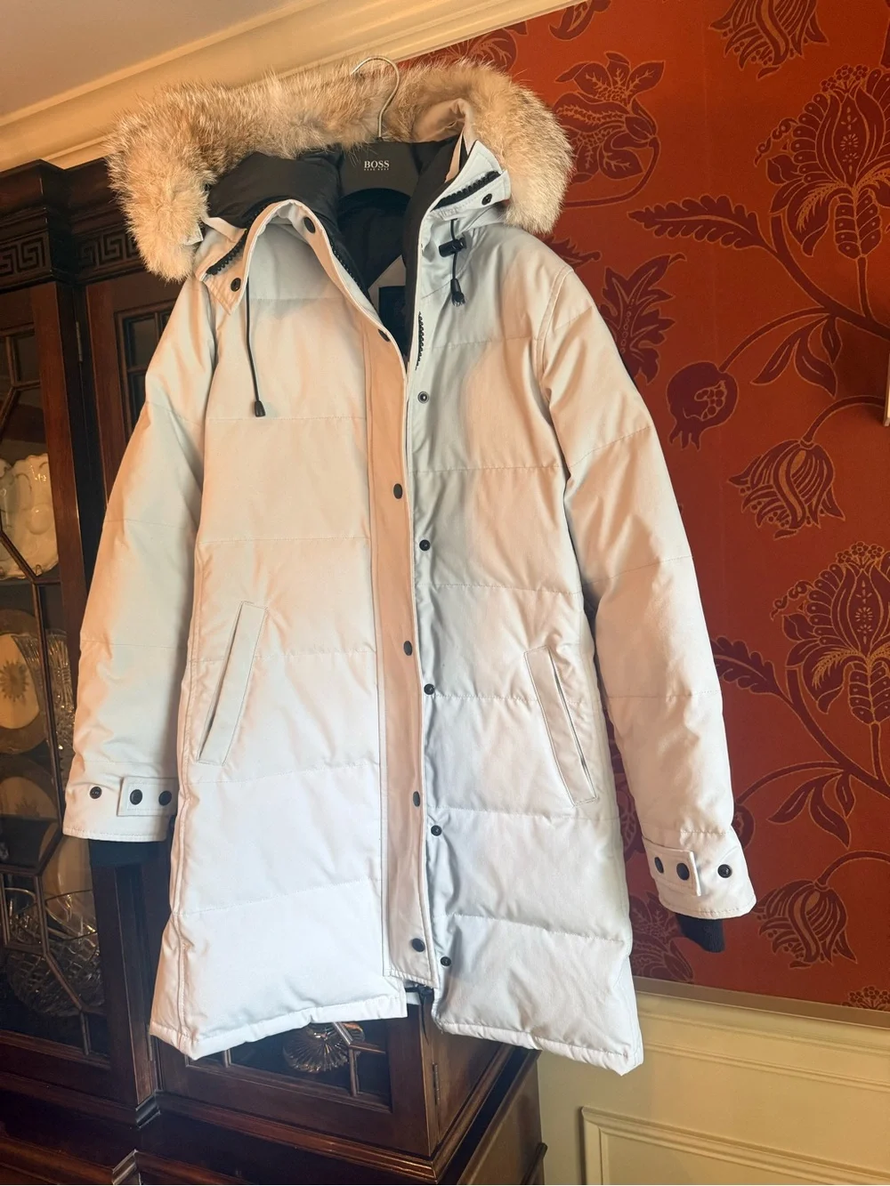 Canada Goose Silver Birch Shellburn Parka with Removable Fur-Trim Hood, Small